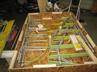 Elevators, Horizontal stabalizer and rudder packed into a crate